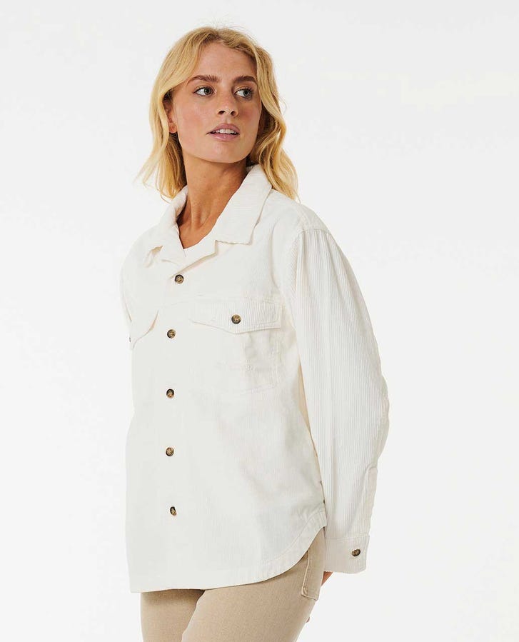 Stevie Cord Shirt - cream