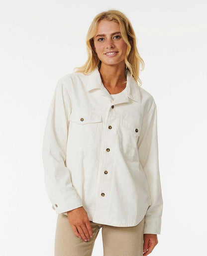 Stevie Cord Shirt - cream