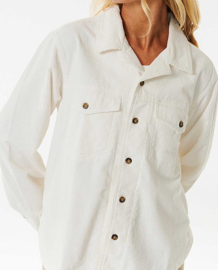 Stevie Cord Shirt - cream