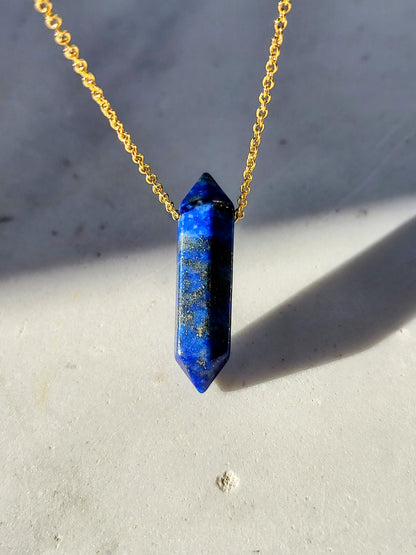 Lapis Lazuli double point halskæde